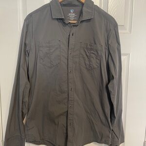 Kuhl Men's Charcoal Casual Button-Down Shirt